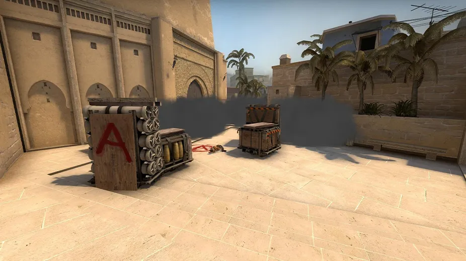 Mirage Bombsite A Smokes