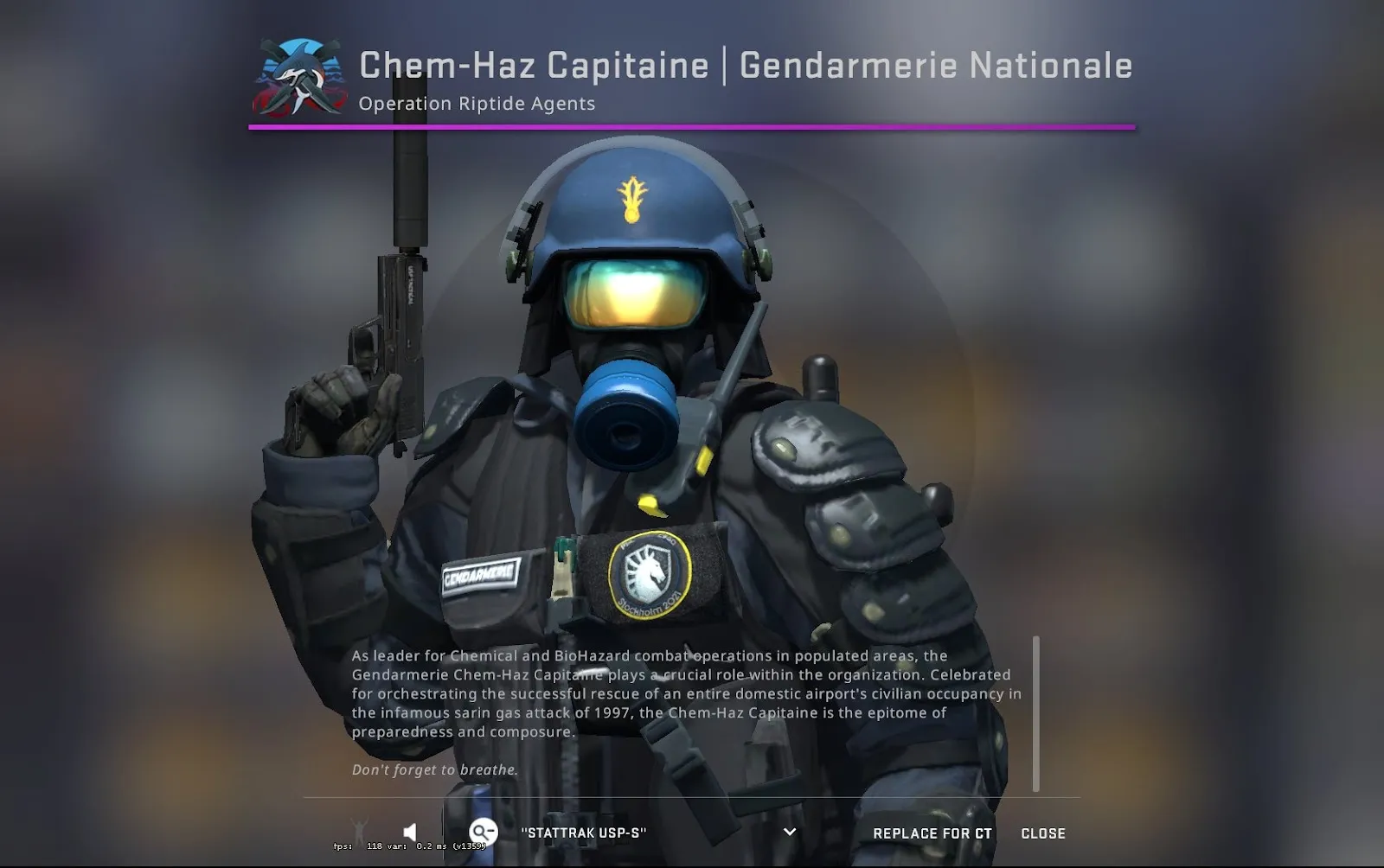 Chem-Haz Capitaine Gendarmerie Nationale лучший кт агент csgo