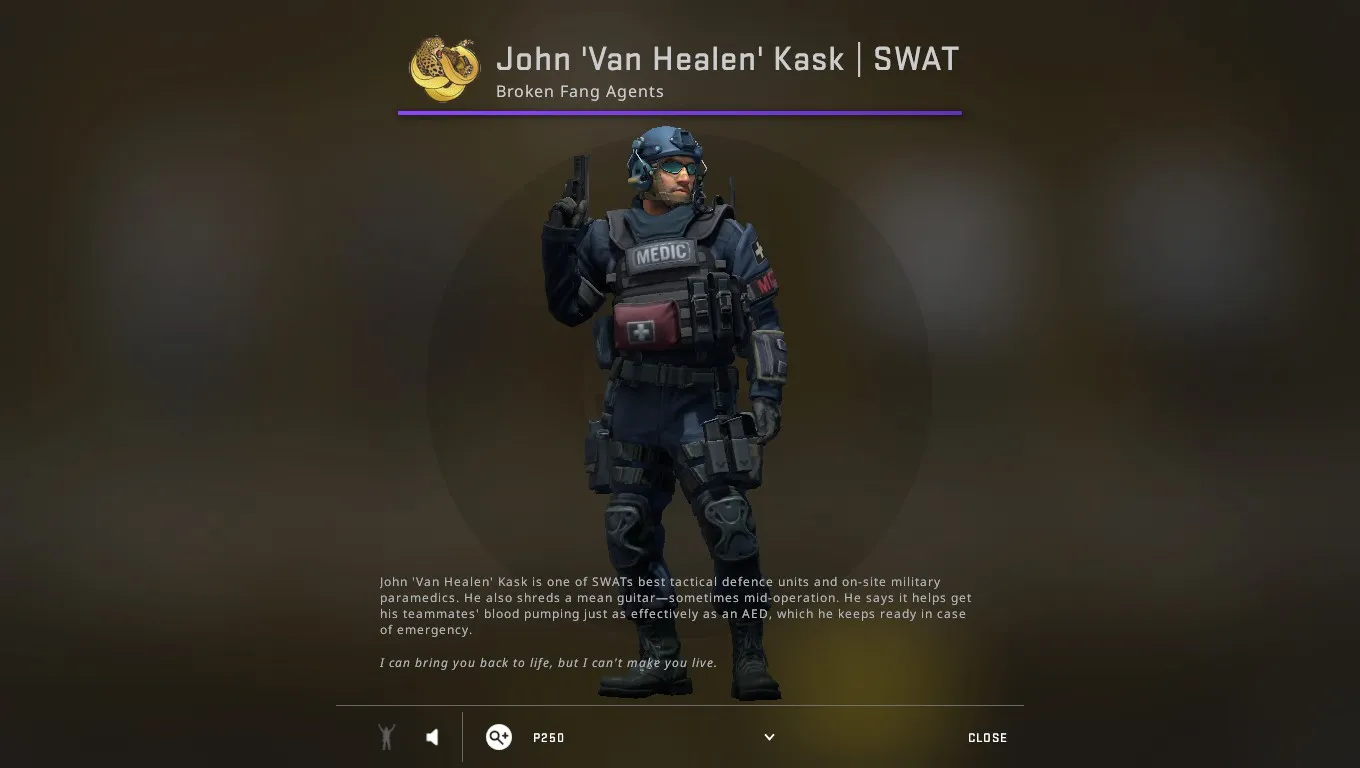 John Van Healen Kask Лучший агент CT CSGO