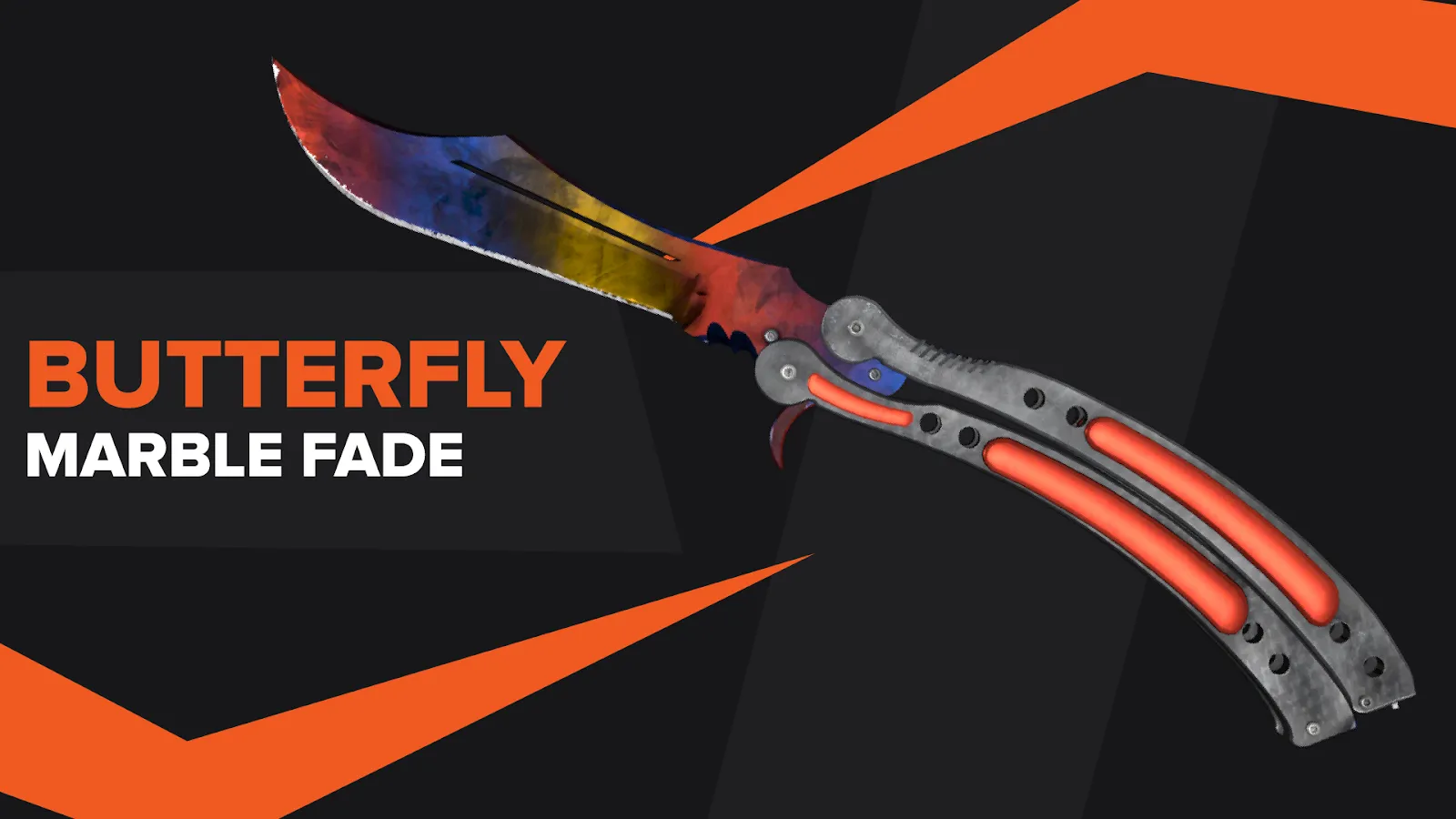 Нож-бабочка Marble Fade Самые дорогие скины для ножей