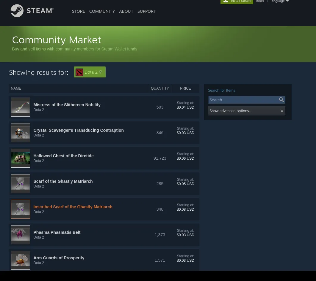 Торговая площадка Steam