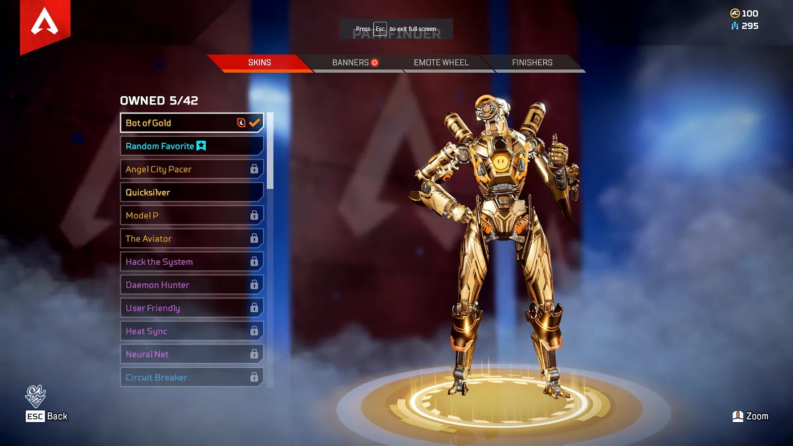 Скин Bot of Gold в Apex Legends