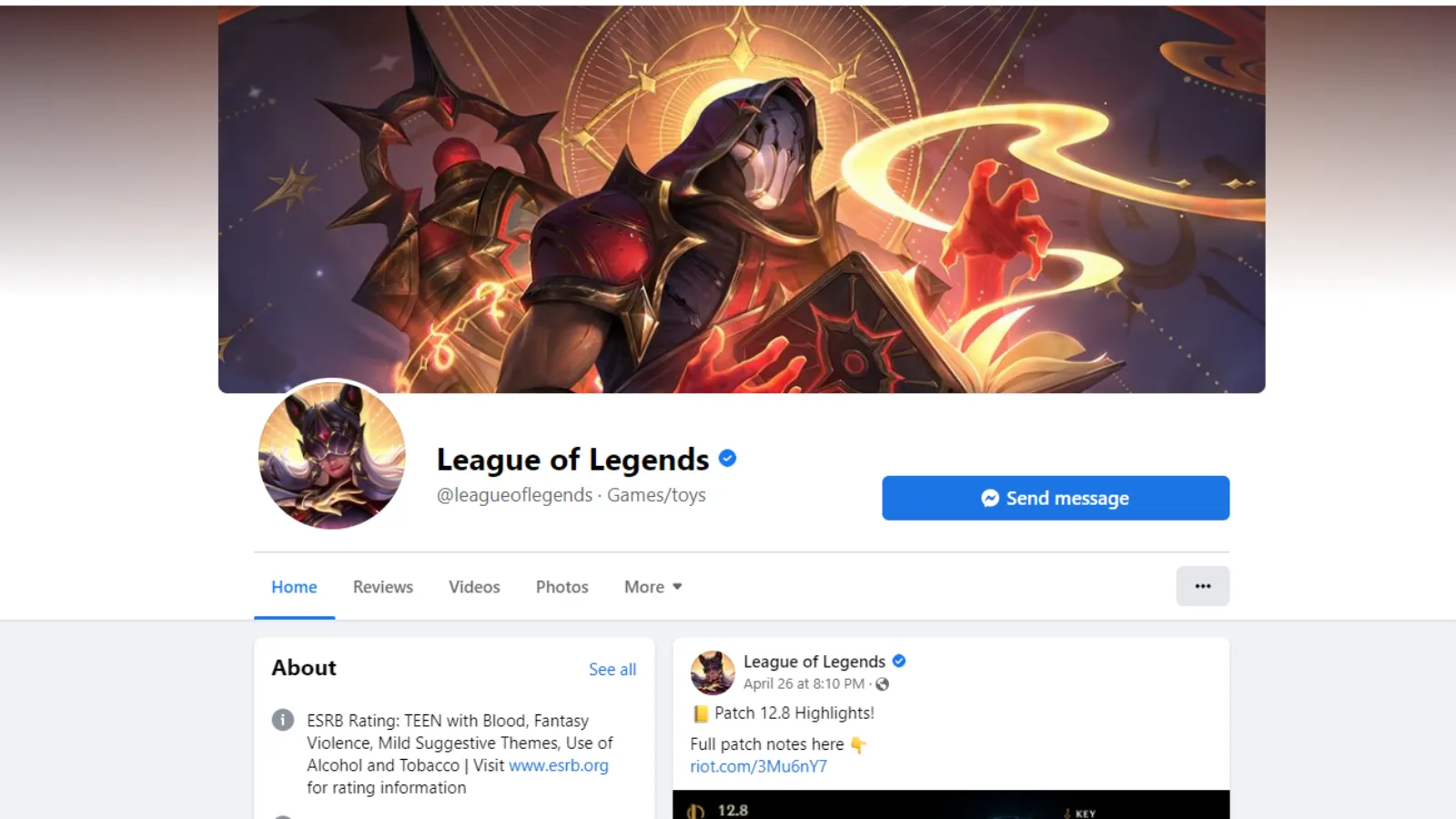 League of Legends — Официальный аккаунт Facebook