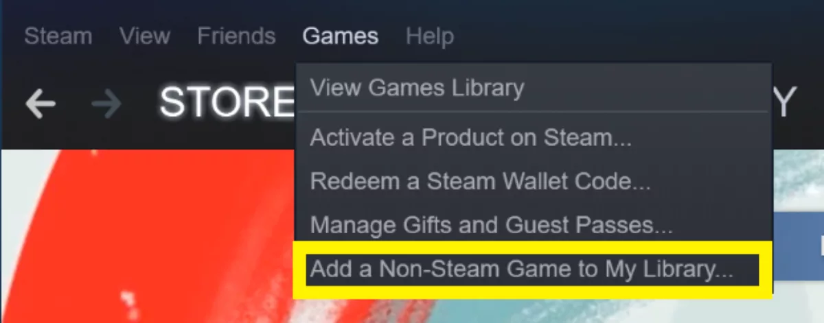 Добавление не-Steam игры в вашу библиотеку