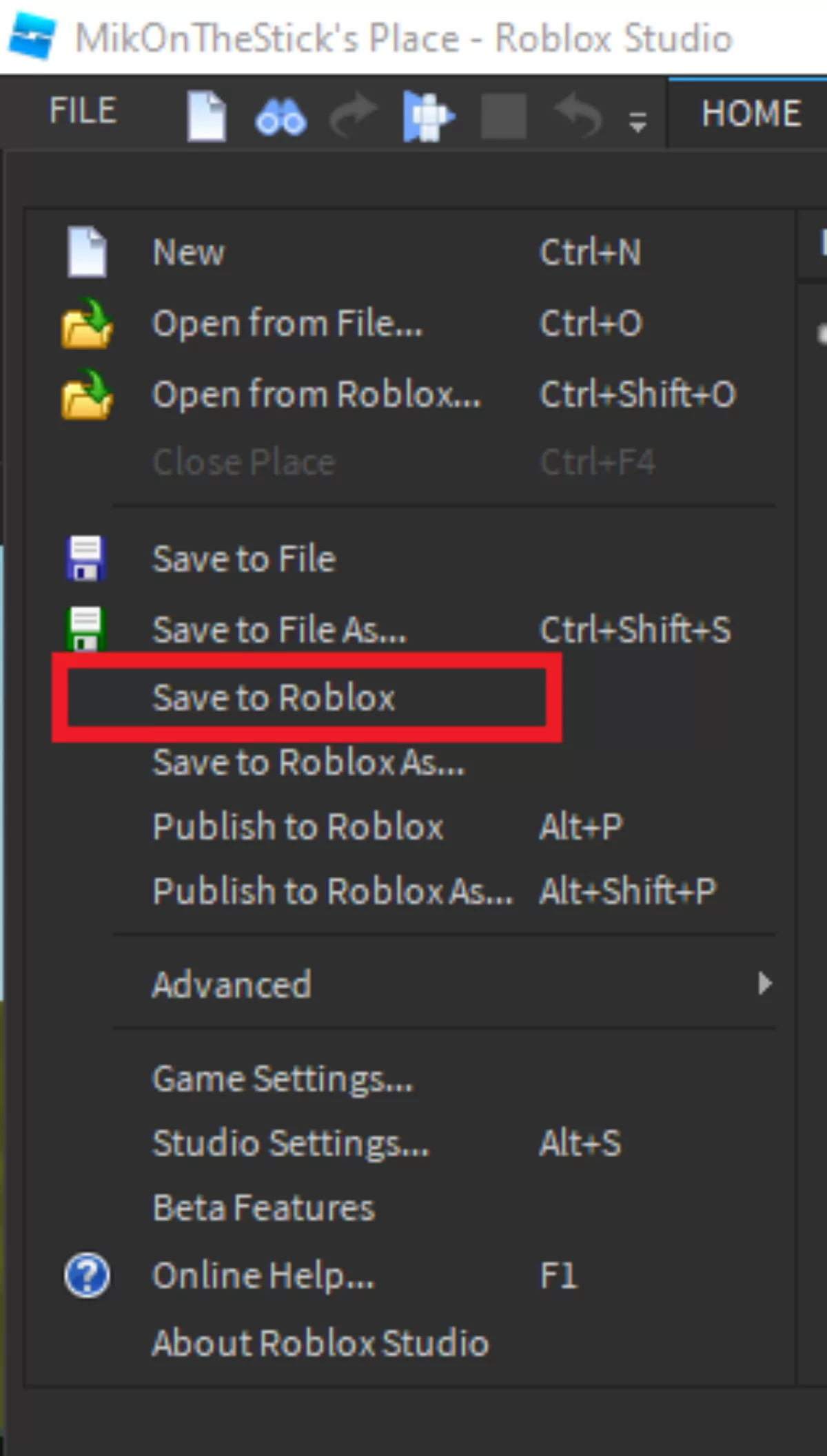 Roblox Studio Сохранить в Roblox