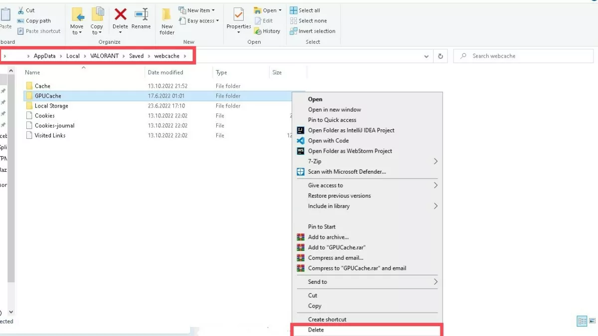Valorant Удалить кеш