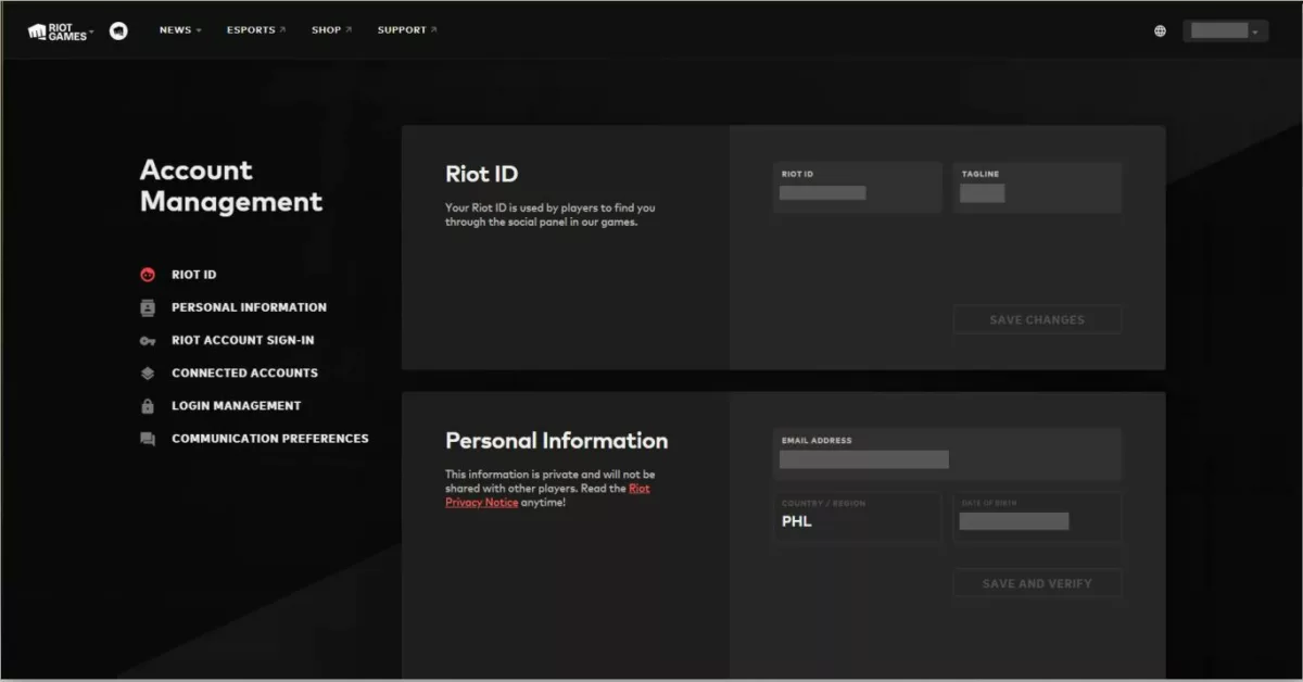 Изменение идентификатора Riot