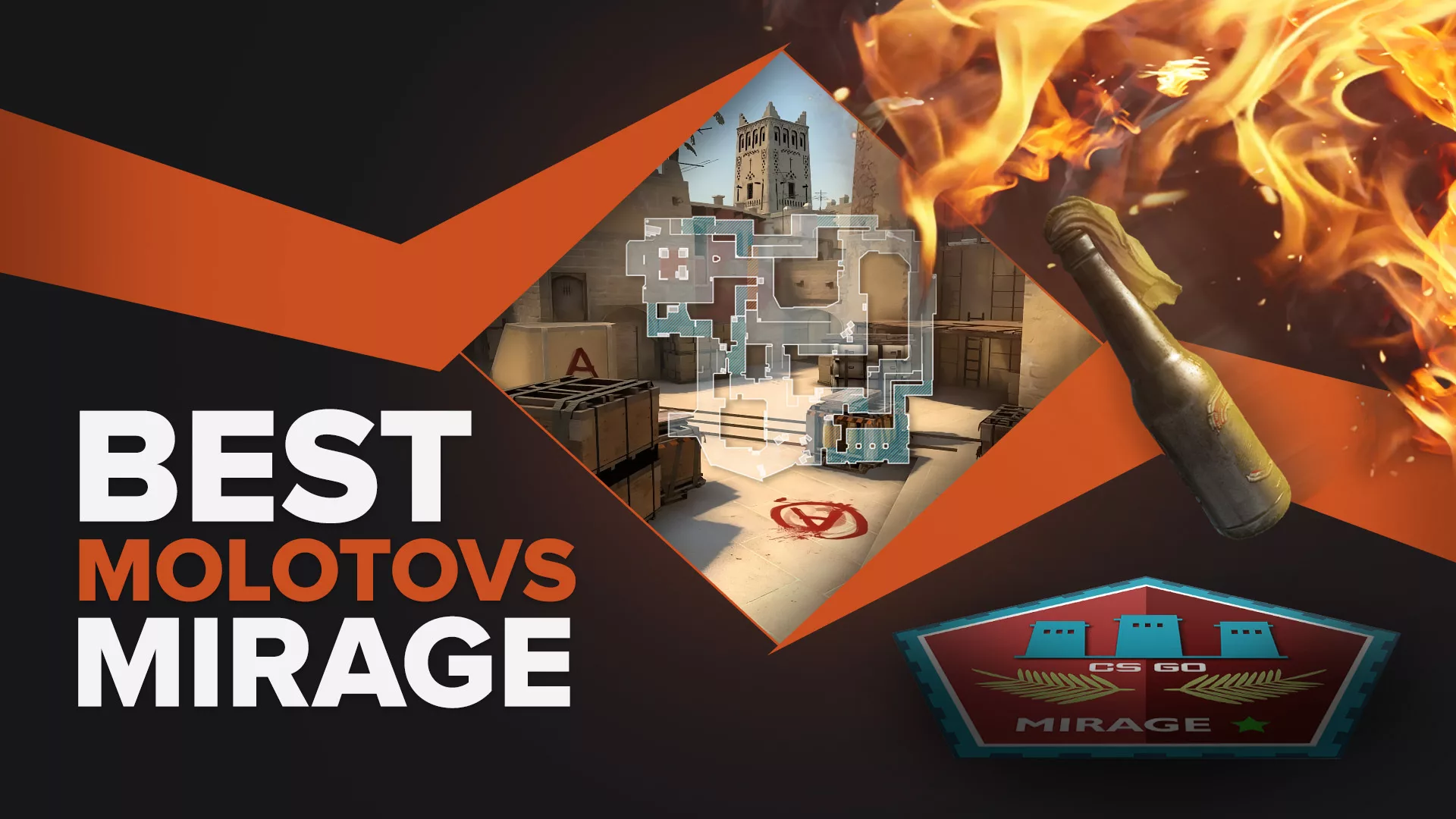 CSGO Лучшие коктейли Молотова на Mirage