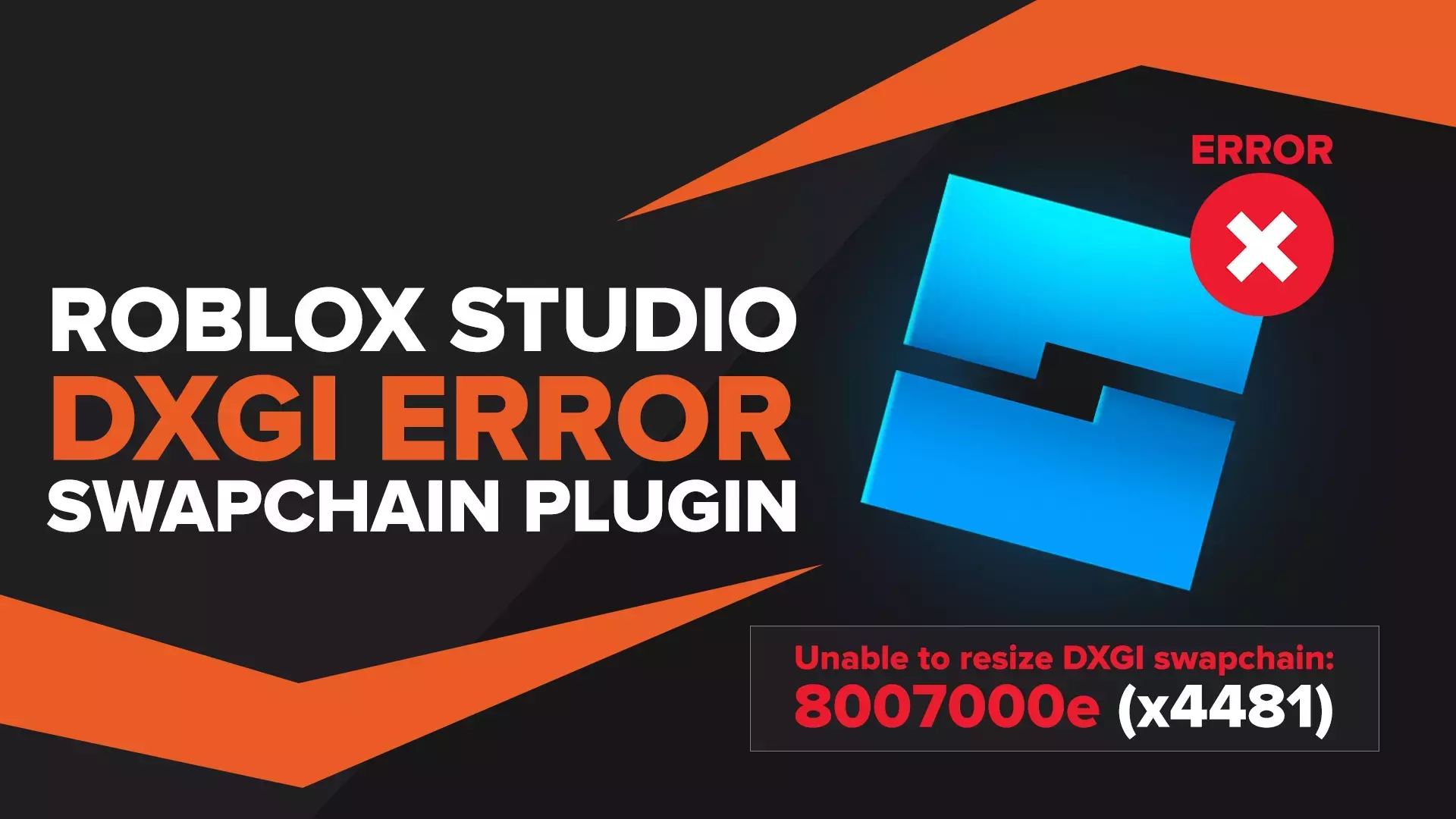 Как исправить ошибки Roblox Studio, которые не позволяют создать плагин DXGI Swapchain